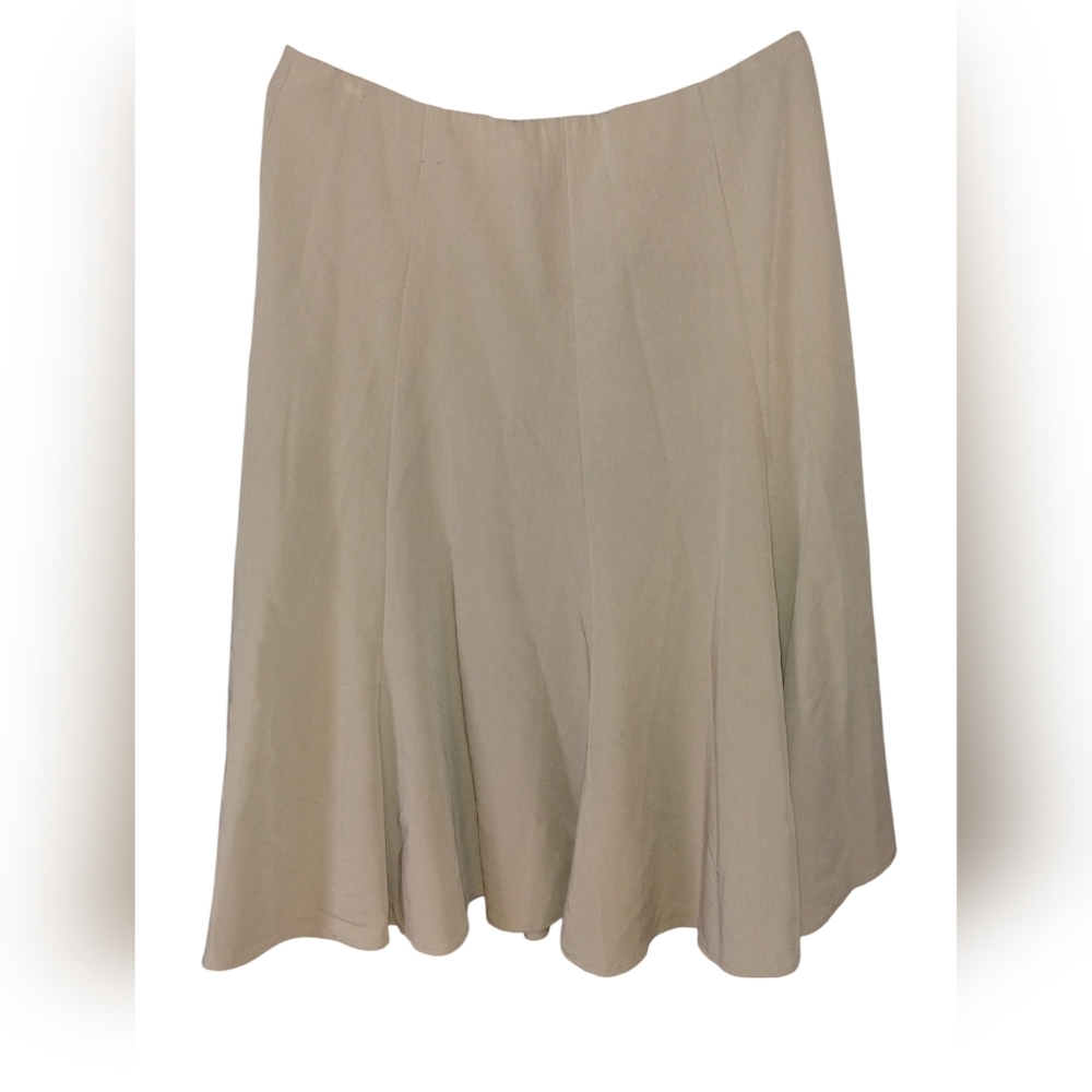 Bob Mackie full Neutral tan swing skirt , like new